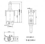 6.4x3.0x7.8mm Detector Switch,DIP